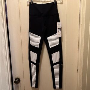ALO Yoga Black and White Moto Leggings